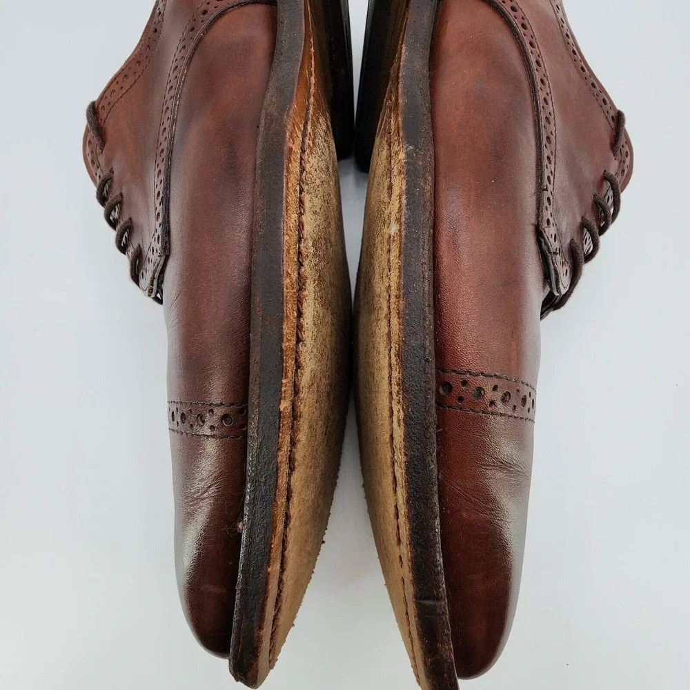 Allen Edmonds Yorktown‎ Derby Shoes Mens 9.5 D Cap Toe Made USA Leather Soles
